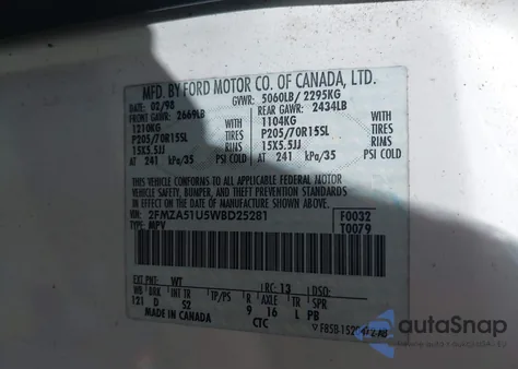 1998 Ford Windstar Base 3.0/Gl z USA, uszkodzony, nr VIN 2FMZA51U5WBD25281